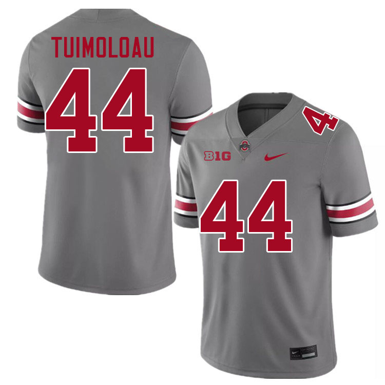 JT Tuimoloau Ohio State Buckeyes Jersey College Football Uniforms-Grey